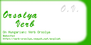 orsolya verb business card
